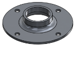 #XFF1504-AL - ALUMINUM 1-1/2" TUBE EXTRA HEAVY FLAT FLANGE