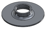 #XFF1505-AL - ALUMINUM 1-1/2" TUBE EXTRA HEAVY FLAT FLANGE