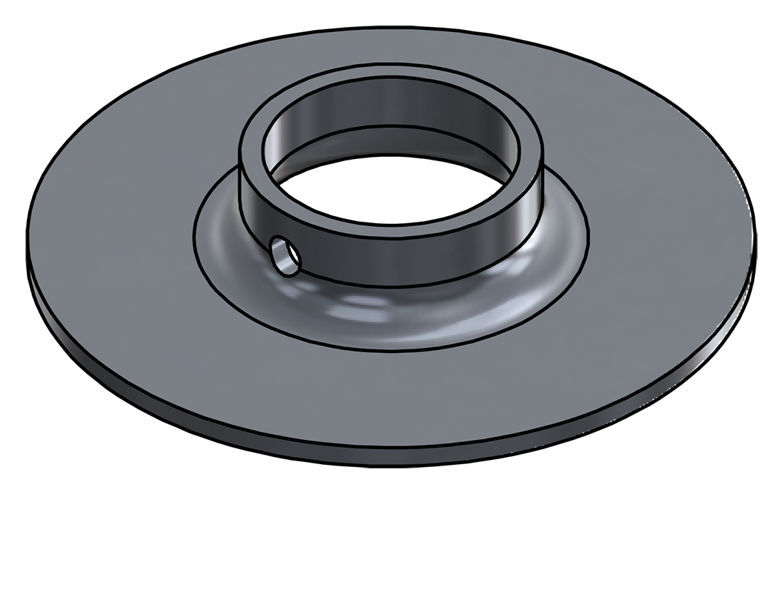 Picture of #XFF1505-AL - ALUMINUM 1-1/2" TUBE EXTRA HEAVY FLAT FLANGE