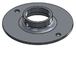 #XFF1506-AL - ALUMINUM 1-1/2" TUBE EXTRA HEAVY FLAT FLANGE