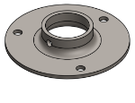 #XFF1507 - STEEL 1-1/2" TUBE EXTRA HEAVY FLAT FLANGE