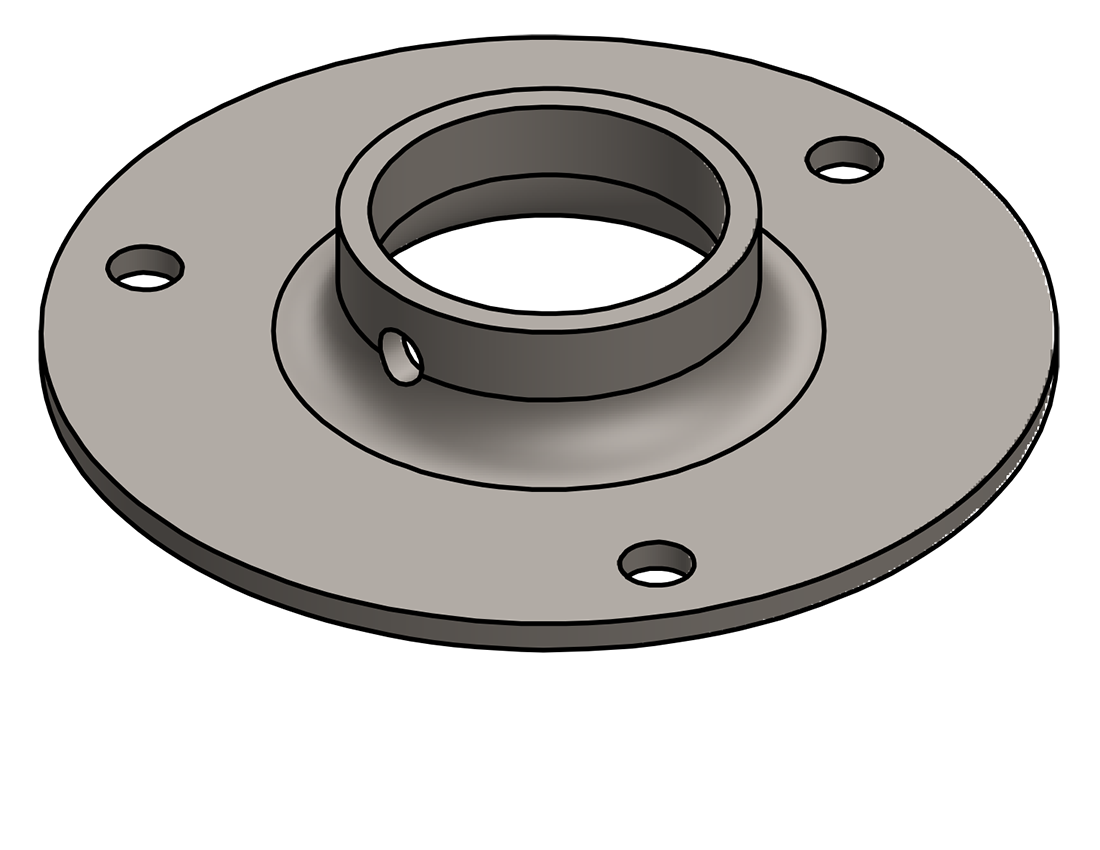 Picture of #XFF1507 - STEEL 1-1/2" TUBE EXTRA HEAVY FLAT FLANGE