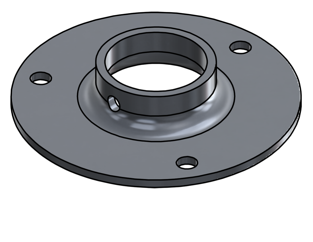 Picture of #XFF1507-AL - ALUMINUM 1-1/2" TUBE EXTRA HEAVY FLAT FLANGE