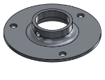 #XFF1507-AL - ALUMINUM 1-1/2" TUBE EXTRA HEAVY FLAT FLANGE