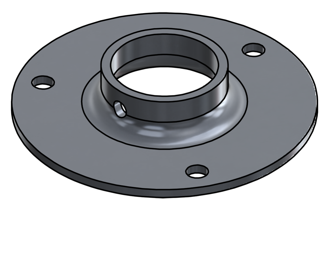 Picture of #XFF1507-AL - ALUMINUM 1-1/2" TUBE EXTRA HEAVY FLAT FLANGE