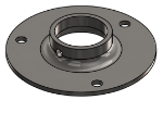 #XFF1507-SS - STAINLESS STEEL 1-1/2" TUBE EXTRA HEAVY FLAT FLANGE