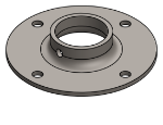 #XFF1508 - STEEL 1-1/2" TUBE EXTRA HEAVY FLAT FLANGE