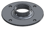 #XFF1508-AL - ALUMINUM 1-1/2" TUBE EXTRA HEAVY FLAT FLANGE