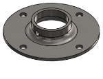 #XFF1508-SS - STAINLESS STEEL 1-1/2" TUBE EXTRA HEAVY FLAT FLANGE