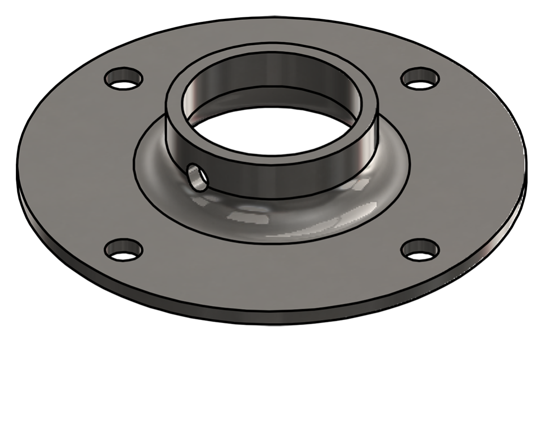 Picture of #XFF1508-SS - STAINLESS STEEL 1-1/2" TUBE EXTRA HEAVY FLAT FLANGE
