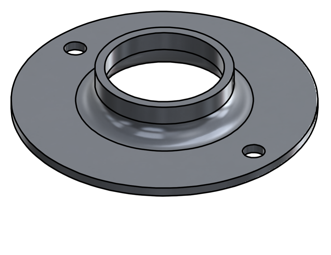 Picture of #XFF1662-AL - ALUMINUM 1-1/4" PIPE EXTRA HEAVY FLAT FLANGE