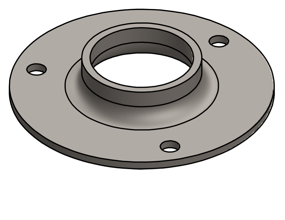 Picture of #XFF1663 - STEEL 1-1/4" PIPE EXTRA HEAVY FLAT FLANGE