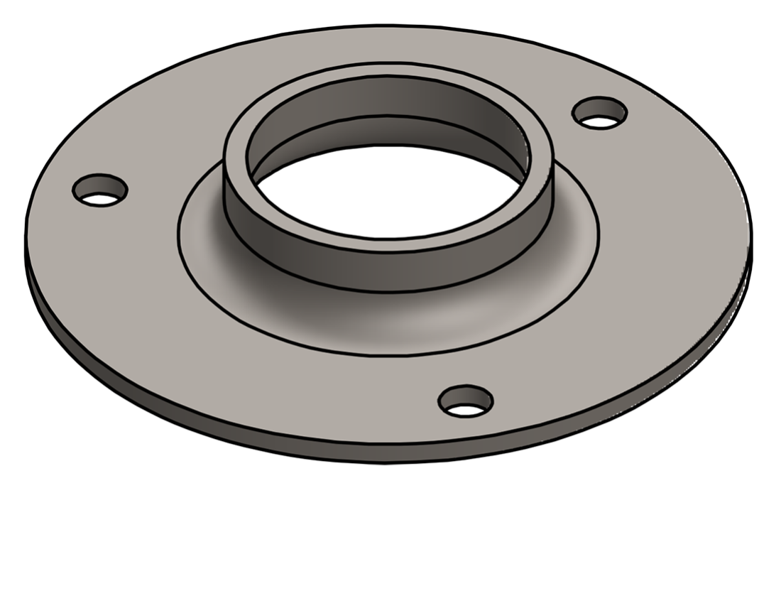 Picture of #XFF1663 - STEEL 1-1/4" PIPE EXTRA HEAVY FLAT FLANGE
