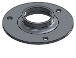 #XFF1663-AL - ALUMINUM 1-1/4" PIPE EXTRA HEAVY FLAT FLANGE