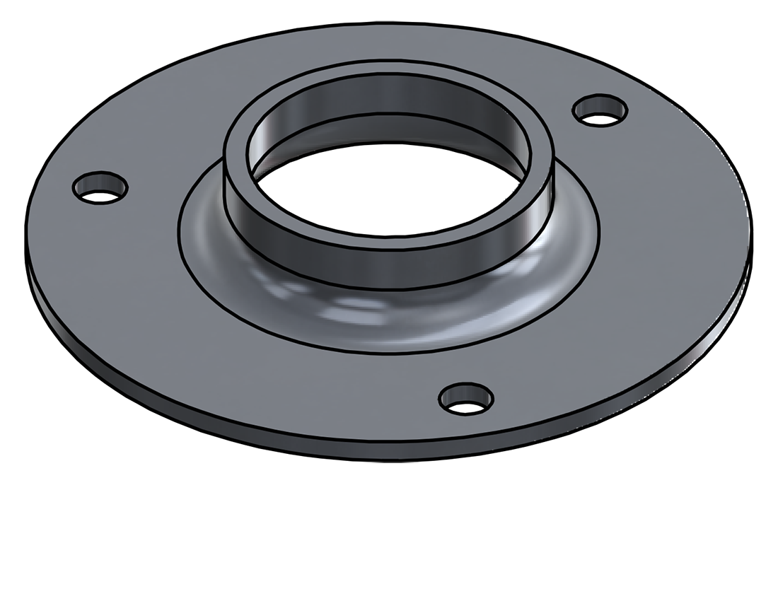 Picture of #XFF1663-AL - ALUMINUM 1-1/4" PIPE EXTRA HEAVY FLAT FLANGE