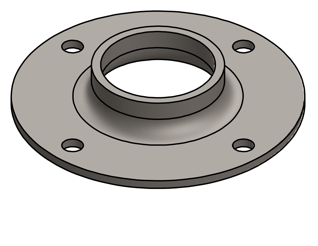 Picture of #XFF1664 - STEEL 1-1/4" PIPE EXTRA HEAVY FLAT FLANGE