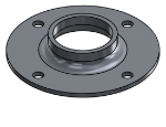 #XFF1664-AL - ALUMINUM 1-1/4" PIPE EXTRA HEAVY FLAT FLANGE