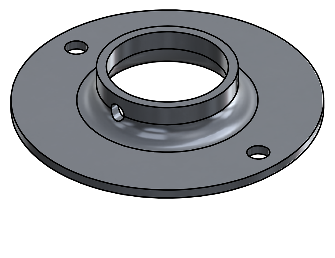Picture of #XFF1666-AL - ALUMINUM 1-1/4" PIPE EXTRA HEAVY FLAT FLANGE