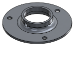 #XFF1667-AL - ALUMINUM 1-1/4" PIPE EXTRA HEAVY FLAT FLANGE