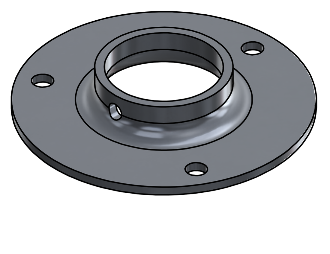 Picture of #XFF1667-AL - ALUMINUM 1-1/4" PIPE EXTRA HEAVY FLAT FLANGE