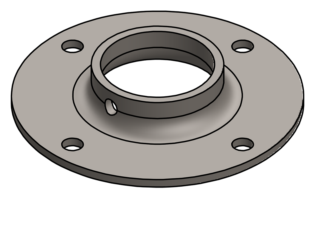 Picture of #XFF1668 - STEEL 1-1/4" PIPE EXTRA HEAVY FLAT FLANGE