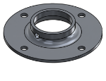 #XFF1668-AL - ALUMINUM 1-1/4" PIPE EXTRA HEAVY FLAT FLANGE