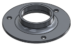#XFF1903-AL - ALUMINUM 1-1/2" PIPE EXTRA HEAVY FLAT FLANGE