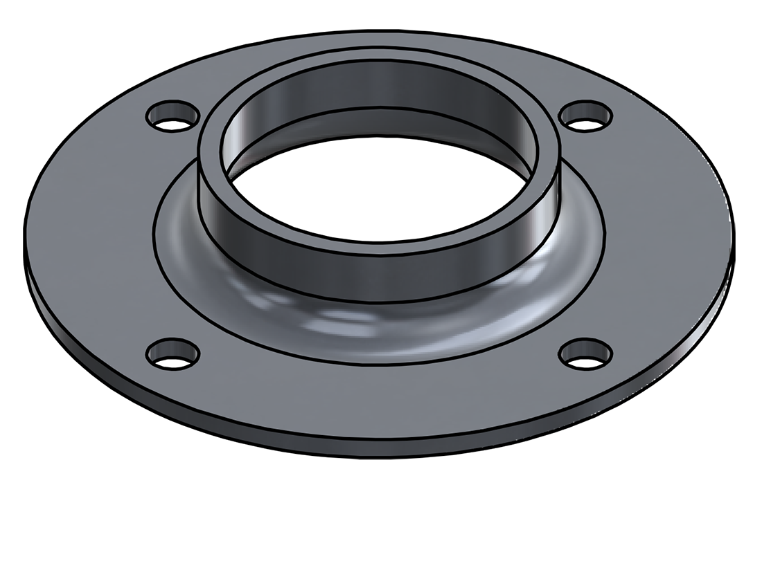 Picture of #XFF1904-AL - ALUMINUM 1-1/2" PIPE EXTRA HEAVY FLAT FLANGE