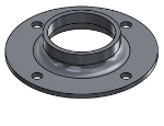 #XFF1904-AL - ALUMINUM 1-1/2" PIPE EXTRA HEAVY FLAT FLANGE