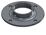 #XFF1908-AL - ALUMINUM 1-1/2" PIPE EXTRA HEAVY FLAT FLANGE