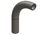 #466 - STEEL 1 1/4" PIPE 90° ELBOW W/ 1 TANGENT 6" C.L.R.