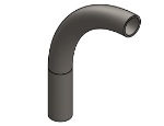 #476 - STEEL 1 1/4" PIPE 90° ELBOW W/ 1 TANGENT 7" C.L.R.