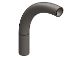 #486 - STEEL 1 1/4" PIPE 90° ELBOW W/ 1 TANGENT 8" C.L.R.