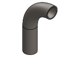 #546 - STEEL 1 1/2" PIPE 90° ELBOW W/ 1 TANGENT 4" C.L.R.