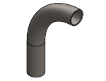 #566 - STEEL 1 1/2" PIPE 90° ELBOW W/ 1 TANGENT 6" C.L.R.