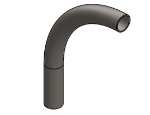 #6-12-6  - STEEL 2" PIPE 90° ELBOW W/ 1 TANGENT 12" C.L.R.