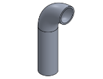 #5316 - ALUMINUM 1-1/2" TUBE 90° ELBOW W/1 TANGENT 2" C.L.R.