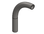 #2366 - STAINLESS STEEL 1" PIPE 90° ELBOW W/ 1 TANGENT 6" C.L.R.
