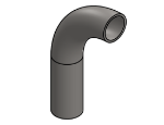 #2546 - STAINLESS STEEL 1-1/2" PIPE 90° ELBOW W/ 1 TANGENT 4" C.L.R.