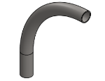 #25-12-6 - STAINLESS STEEL 1 1/2" PIPE 90° ELBOW W/ 1 TANGENT 12" C.L.R.