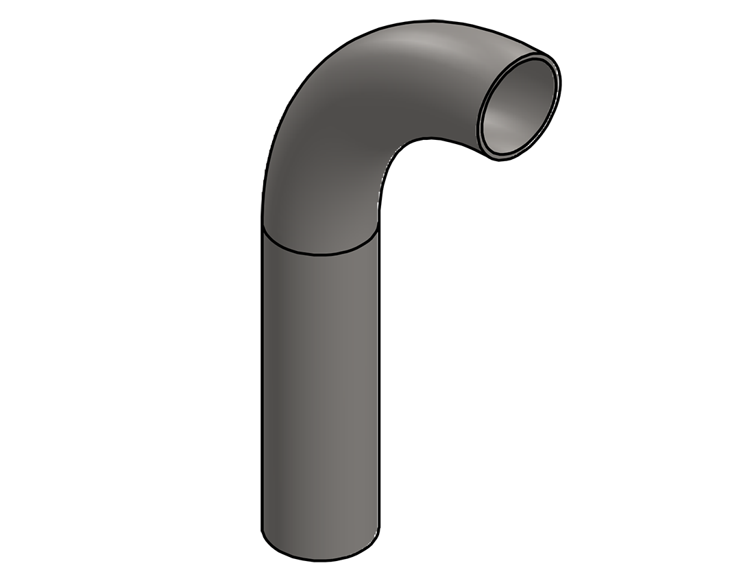 Picture of #6236 - STAINLESS STEEL 1 1/4" TUBE 90° ELBOW W/ 1 TANGENT 3" C.L.R.