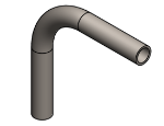 #237 - STEEL 3/4" PIPE 90° ELBOW W/ 2 TANGENTS 3" C.L.R.