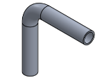 Picture of #1207 - ALUMINUM 3/4" PIPE 90° ELBOW W/ 2 TANGENTS 1.5" C.L.R.
