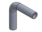 Picture of #1307 - ALUMINUM 1" PIPE 90° ELBOW W/ 2 TANGENTS 1.5" C.L.R.