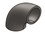 #E315 - STEEL 1" PIPE 90° ECONOMY FORMED ELBOW 1" I.R.