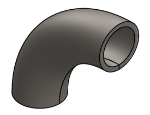 Picture of #E335 - STEEL 1" PIPE 90° ECONOMY FORMED ELBOW 2" I.R.