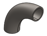 #E445 - STEEL 1-1/4" PIPE 90° ECONOMY FORMED ELBOW 3" I.R.