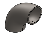 #E525 - STEEL 1-1/2" PIPE 90° ECONOMY FORMED ELBOW 1.625" I.R.