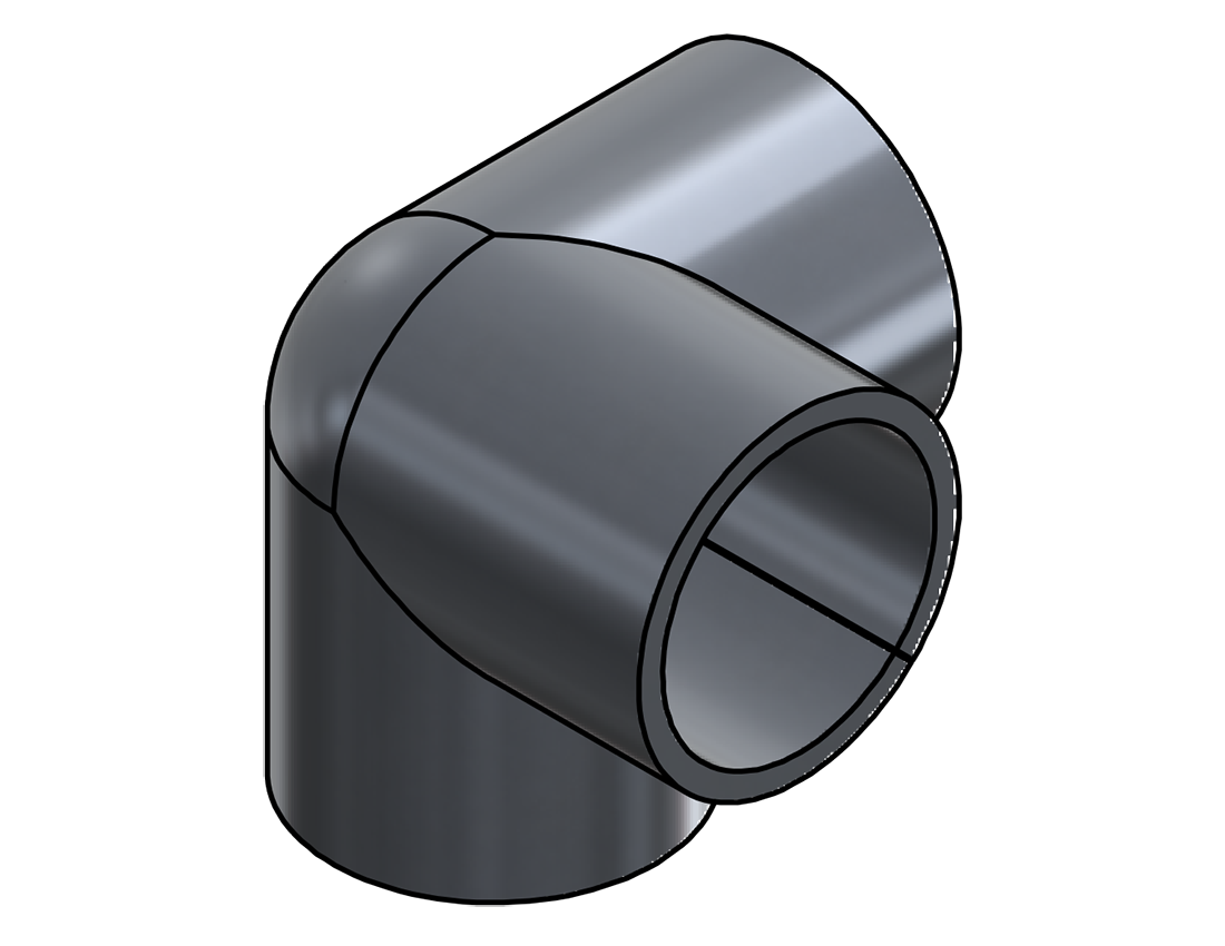 Picture of #SOE166-AL - SIDE OUTLET ELBOW