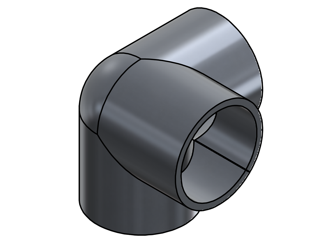 Picture of #SOE190-AL - SIDE OUTLET ELBOW